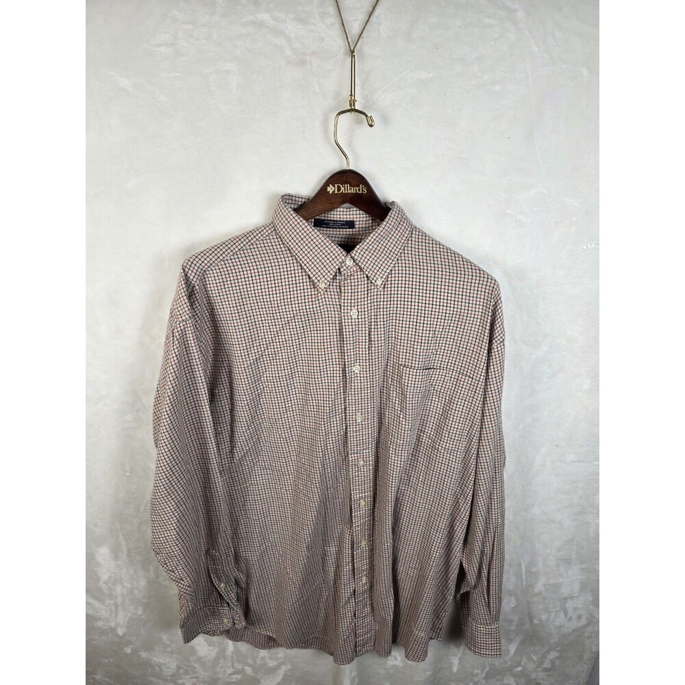 Daniel Cremieux Men's XL‎ Plaid Red/Tan/Blue Button Down Shirt
